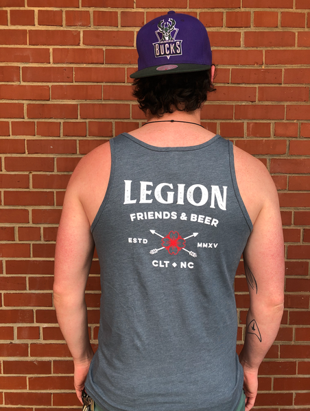 Legion Logo Heathered Blue Tank
